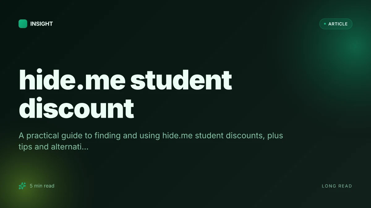 Hide.me student discount