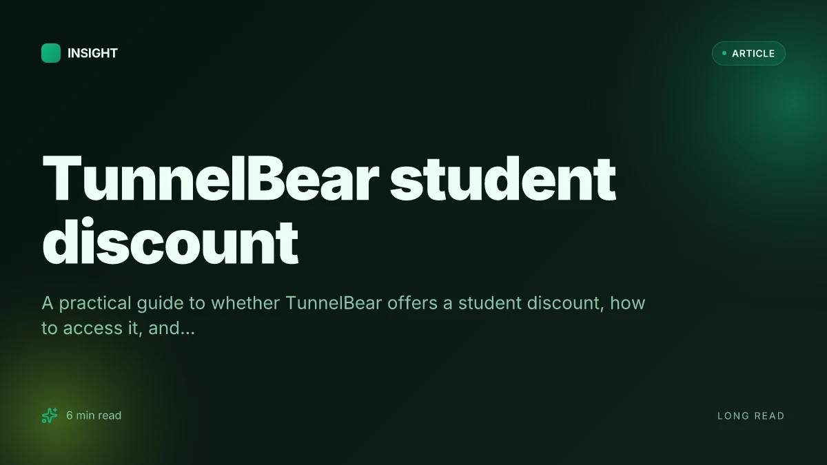 TunnelBear student discount